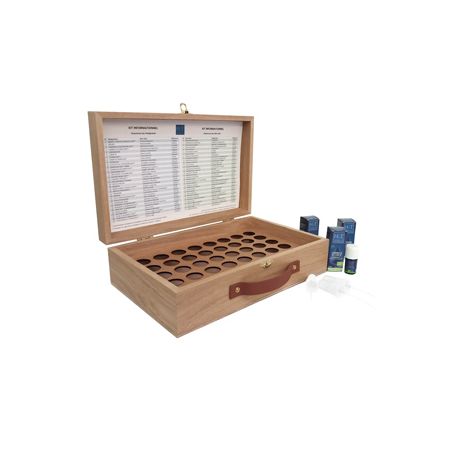 Coffret Aromathèque en bois pour 60 flacons huiles essentielles